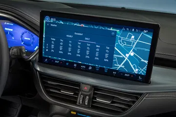 Consola central con pantalla táctil de última generación del Ford Focus.