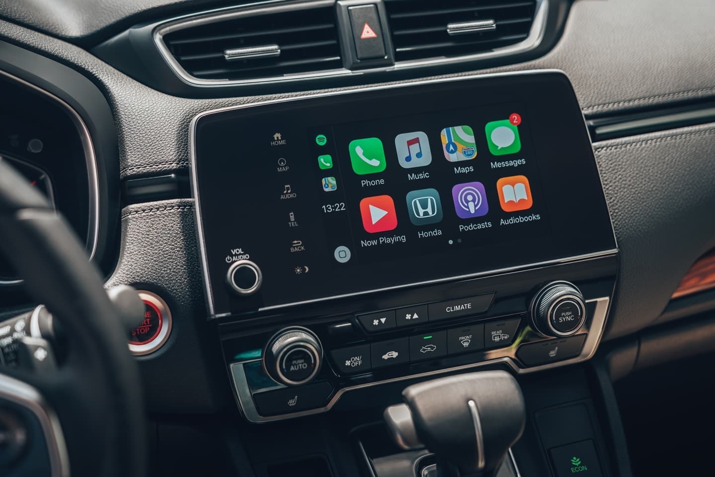 Pantalla táctil del sistema de infotainment del Honda CR-V.