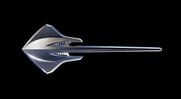Vista del icónico emblema que representa la marca Corvette.