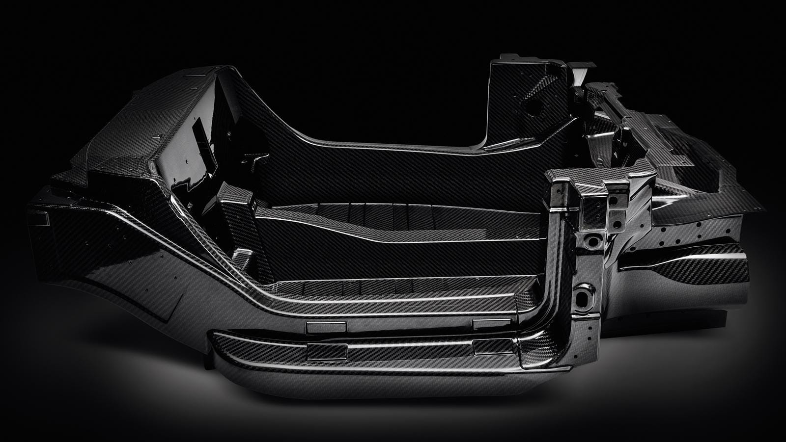 Vista del chasis de fibra de carbono del Alfa Romeo 4C.