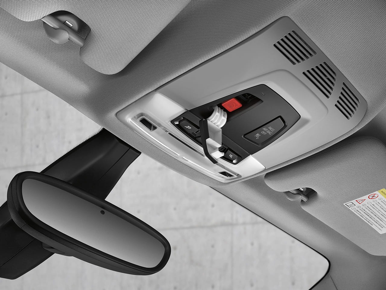 Vista del mecanismo de techo solar del BMW i3.