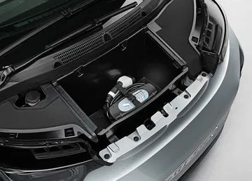 Vista del motor eléctrico del BMW i3, mostrando su configuración compacta.