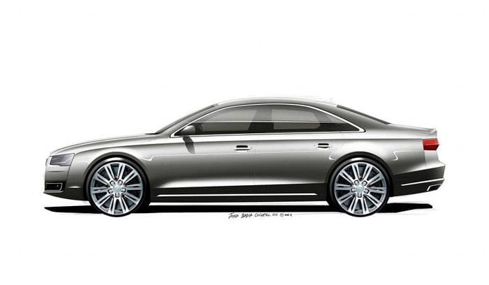 Audi A8: un nuevo anticipo de la berlina de lujo en forma de bocetos