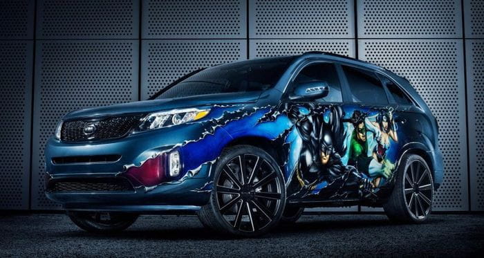 El Kia Sorento se viste de superhéroe con la Liga de la Justicia en el Comic-Con