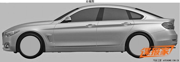 BMW Serie 4 Gran Coupé: revelado su aspecto en la oficina de patentes