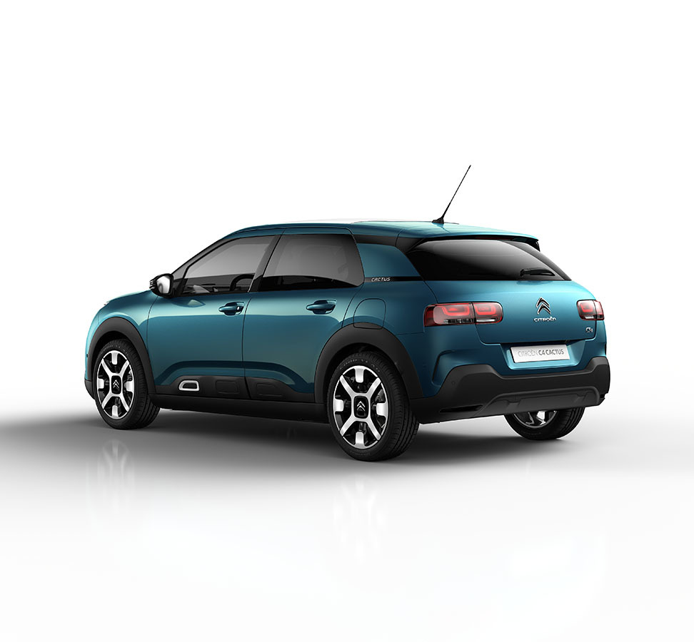 Vista lateral del Citroën C4 Cactus destacando su diseño único.