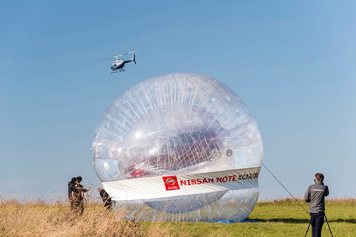 Nissan Note Zorbing