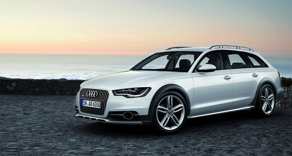 Vista lateral del Audi A6 Allroad quattro resaltando su elegante diseño Vista lateral del Audi A6 Allroad quattro resaltando su elegante diseño