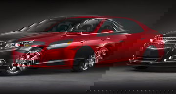 Vista lateral que muestra el diseño y llantas del Chevrolet Malibu.