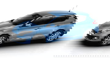 Vista lateral y frontal del Renault Mégane, que muestra su diseño dinámico.