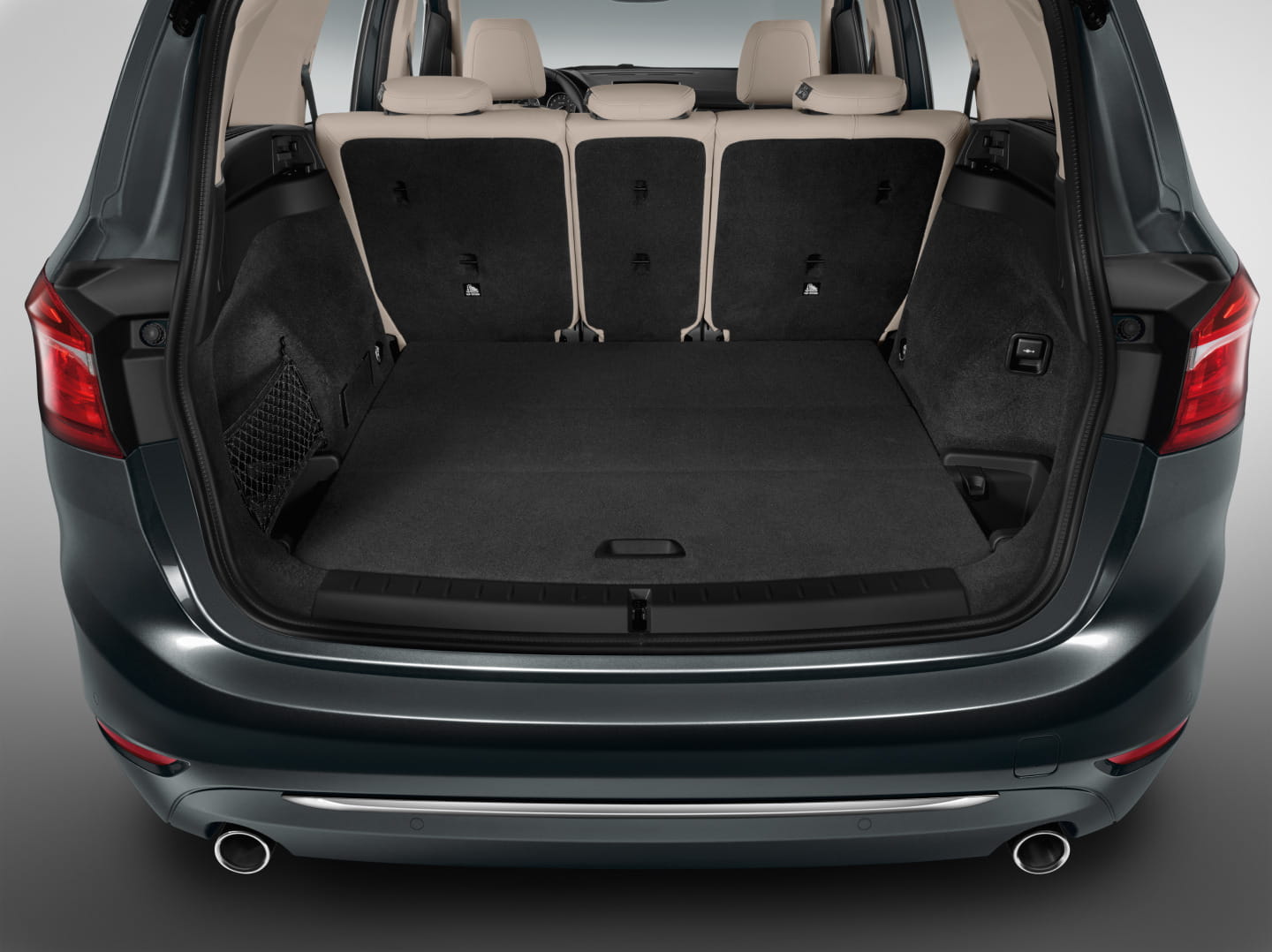 Vista del maletero amplio y versátil de la Serie 2 Gran Tourer.