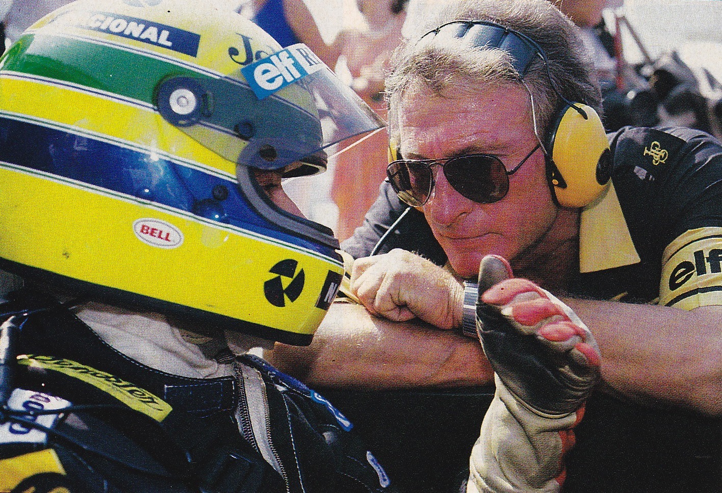 Ayrton Senna y Gerard Ducarouge 1986