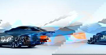 Vista lateral del Alpine A120, destacando su dinámico diseño y líneas deportivas.