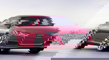 Vista lateral frontal del Audi TT Sportback destacando su diseño deportivo