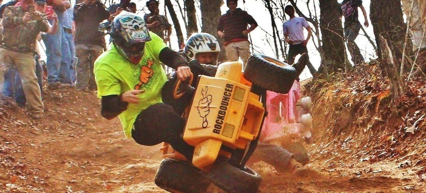 redneck barbie jeep racing