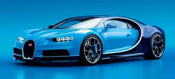 El Bugatti Chiron despliega potencia y elegancia en movimiento.