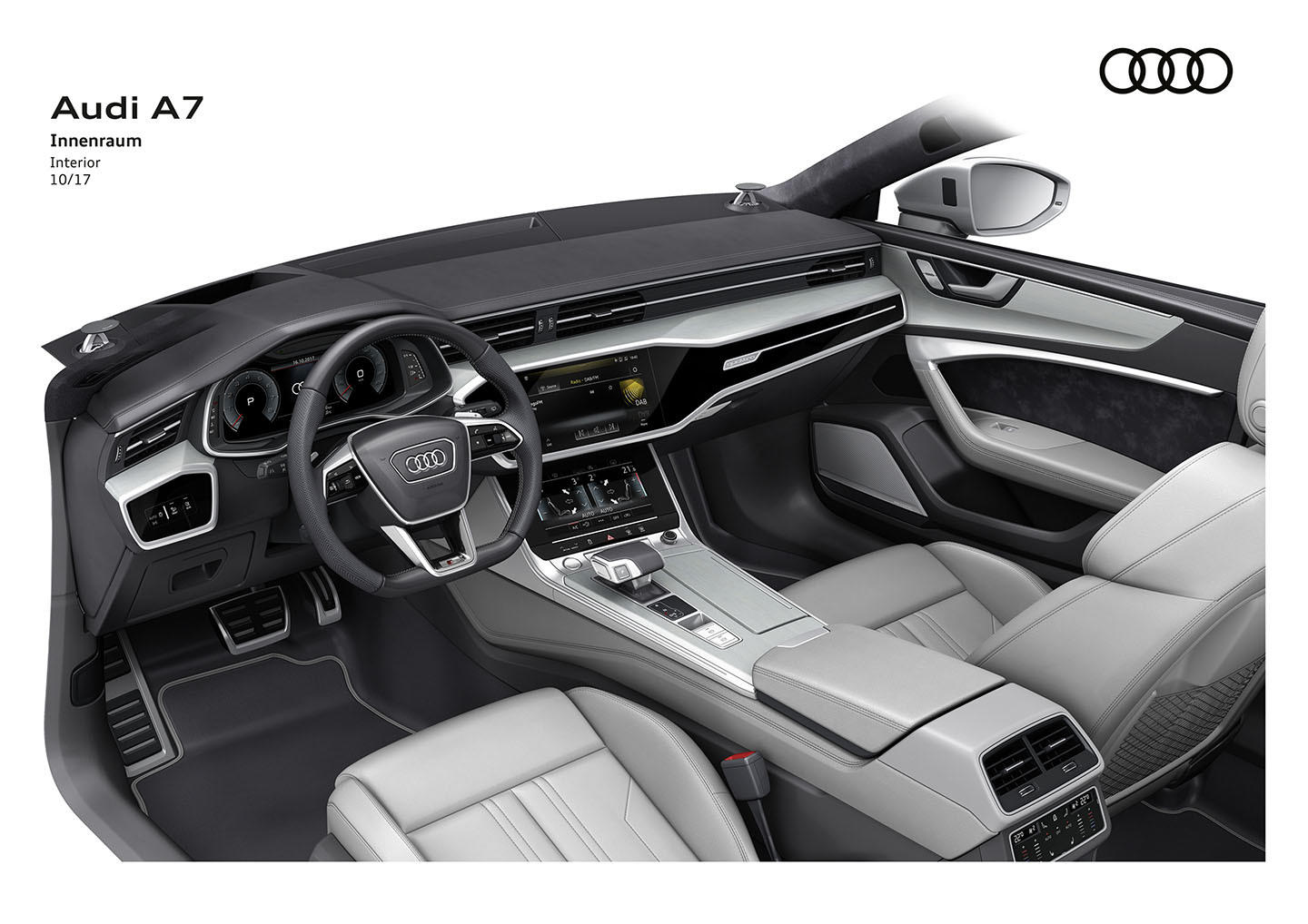 Vista detallada del puesto de conducción y diseño interior.