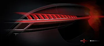 Vista artística de la luz trasera del Audi A7 Sportback