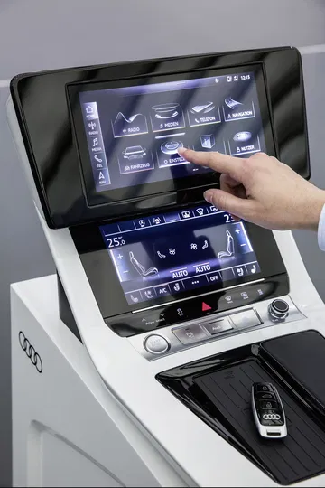 Vista del avanzado sistema MMI touch response del Audi A7.