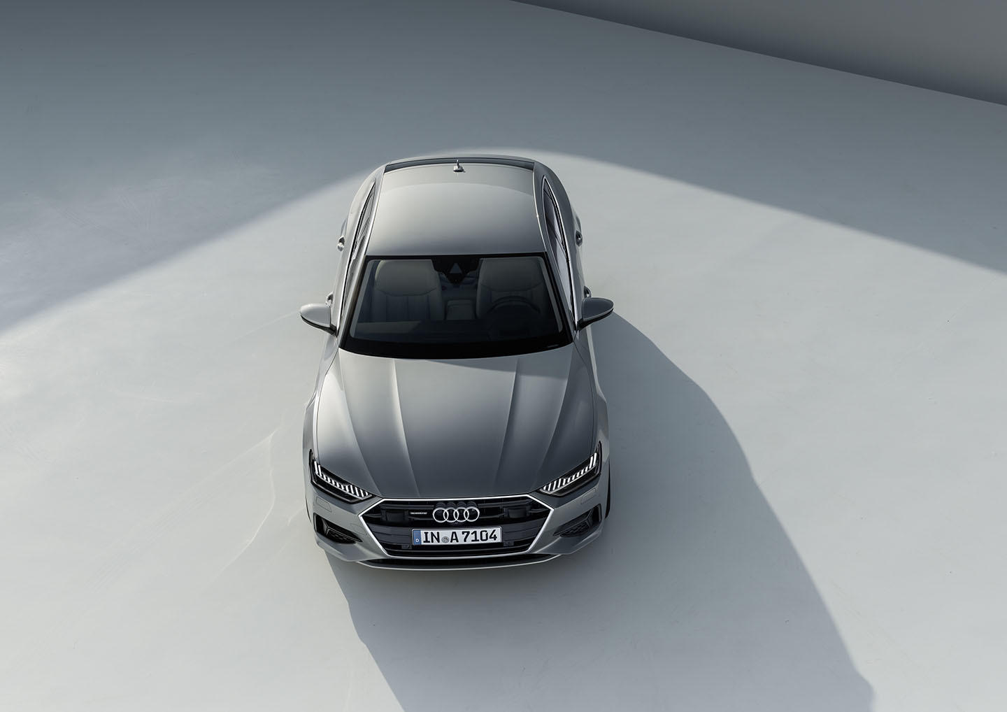 Vista superior enfocando frontal y diseño de techo del A7 Sportback.