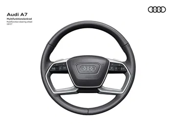 Vista frontal del volante multifuncional del Audi A7 Sportback.