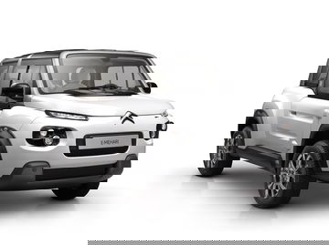Vista frontal del Citroën e-Mehari destacando su diseño único.