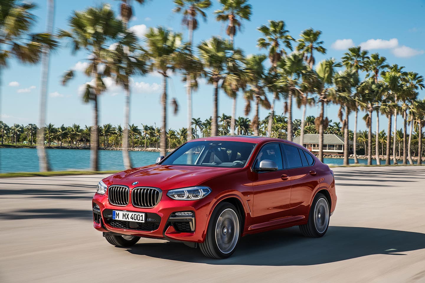 BMW X4 en movimiento mostrando su línea lateral y diseño dinámico