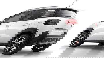 Vista trasera y lateral del Citroën C3 Aircross, mostrando su diseño robusto.