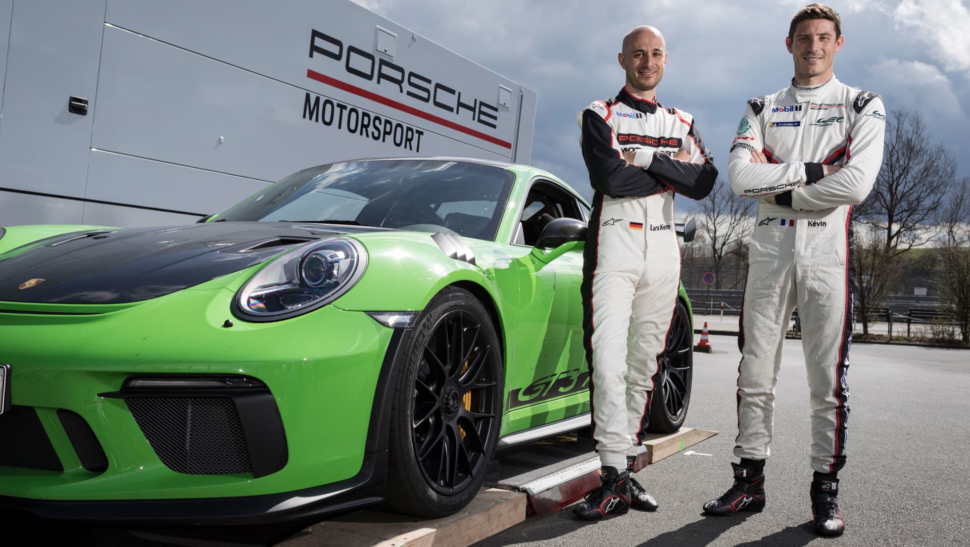 High Lars Kern Development Driver Kevin Estre Work Driver L R 911 Gt3 Rs Nurburgring Nordschleife 2018 Porsche Ag