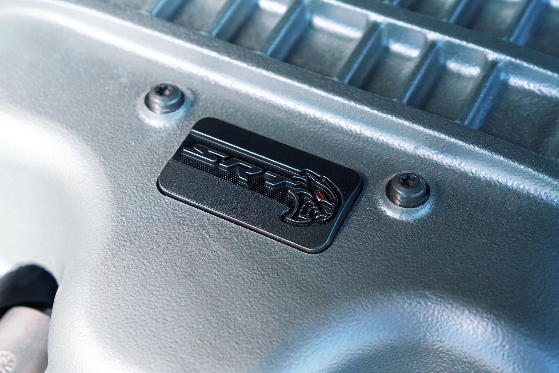 Srt Hellcat Redeye Emblem Located On The Cover Of The Supercharg