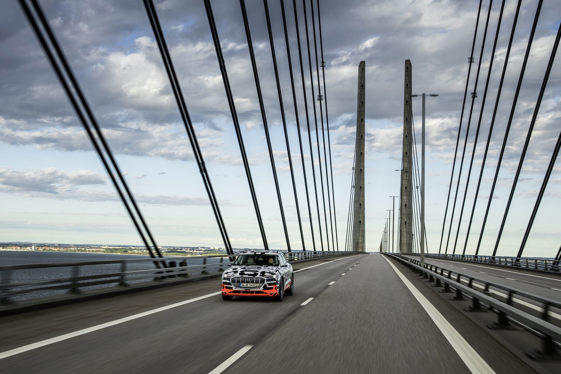 The Audi E Tron Prototype On The Öresund Bridge