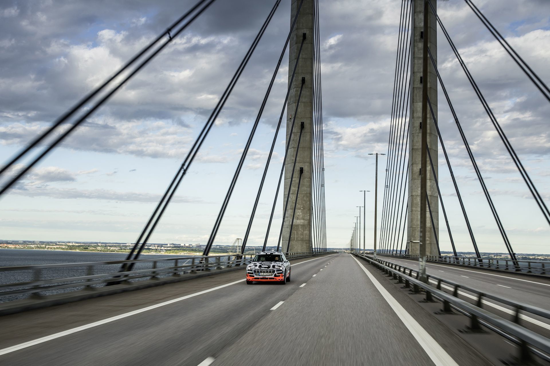 The Audi E Tron Prototype On The Öresund Bridge