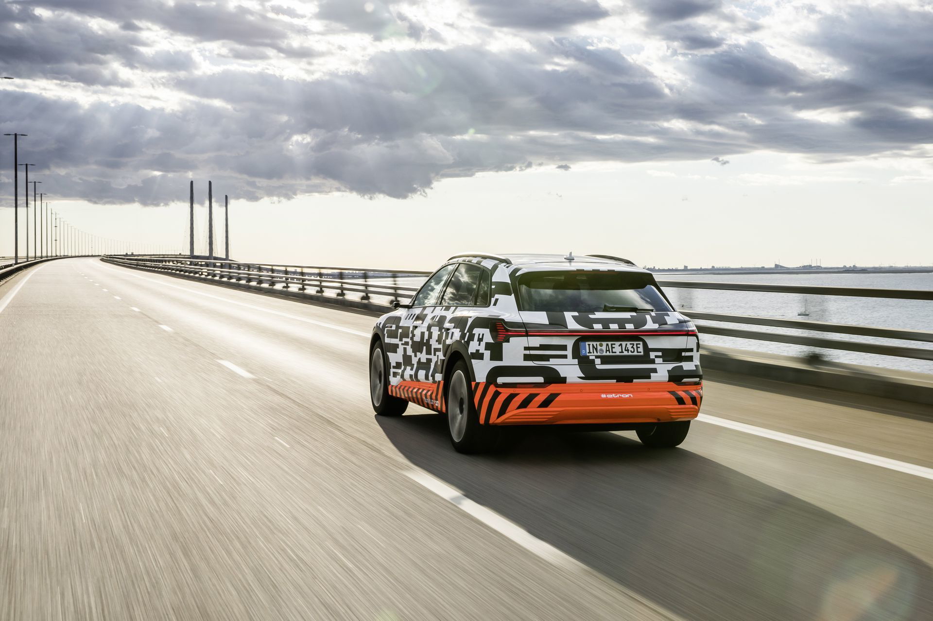The Audi E Tron Prototype On The Öresund Bridge
