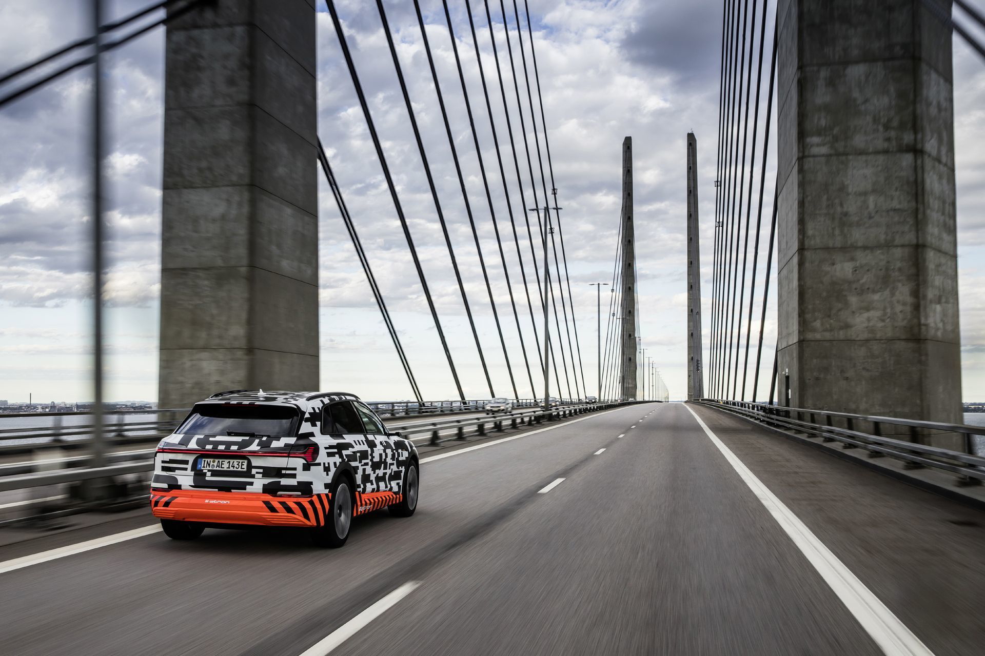 The Audi E Tron Prototype On The Öresund Bridge
