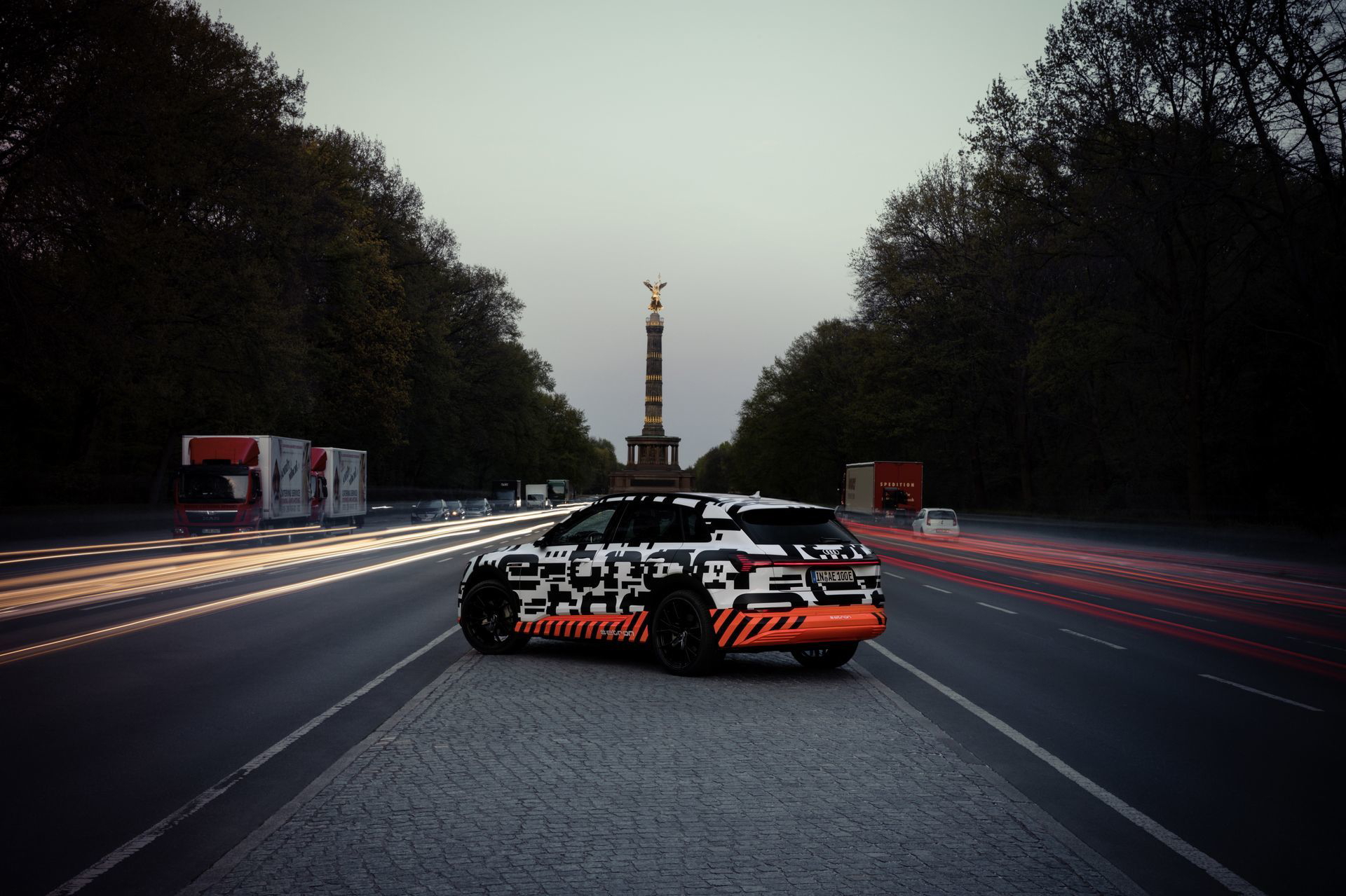 Audi E Tron Prototype Driving In Berlin