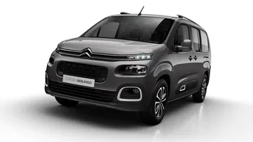 Vista frontal y lateral del Citroën Berlingo mostrando su diseño característico.