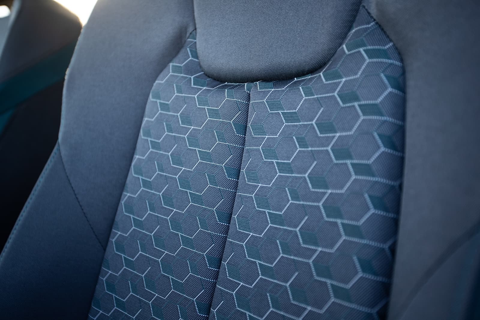 Tejido usado en los asientos del Audi A1, con patrón de panal de abeja.