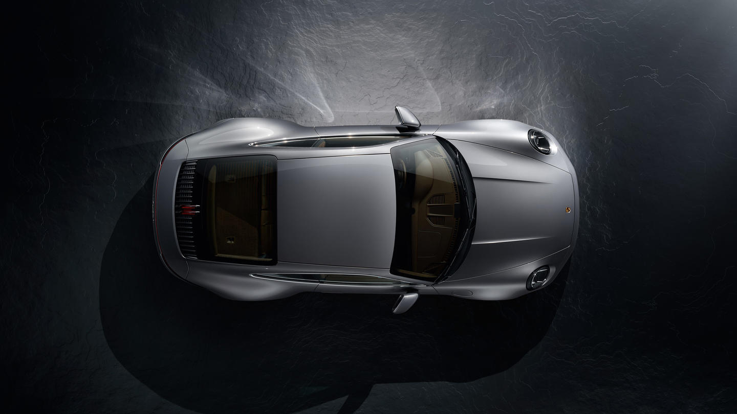 Porsche 911 2019 992 Vista Zenital
