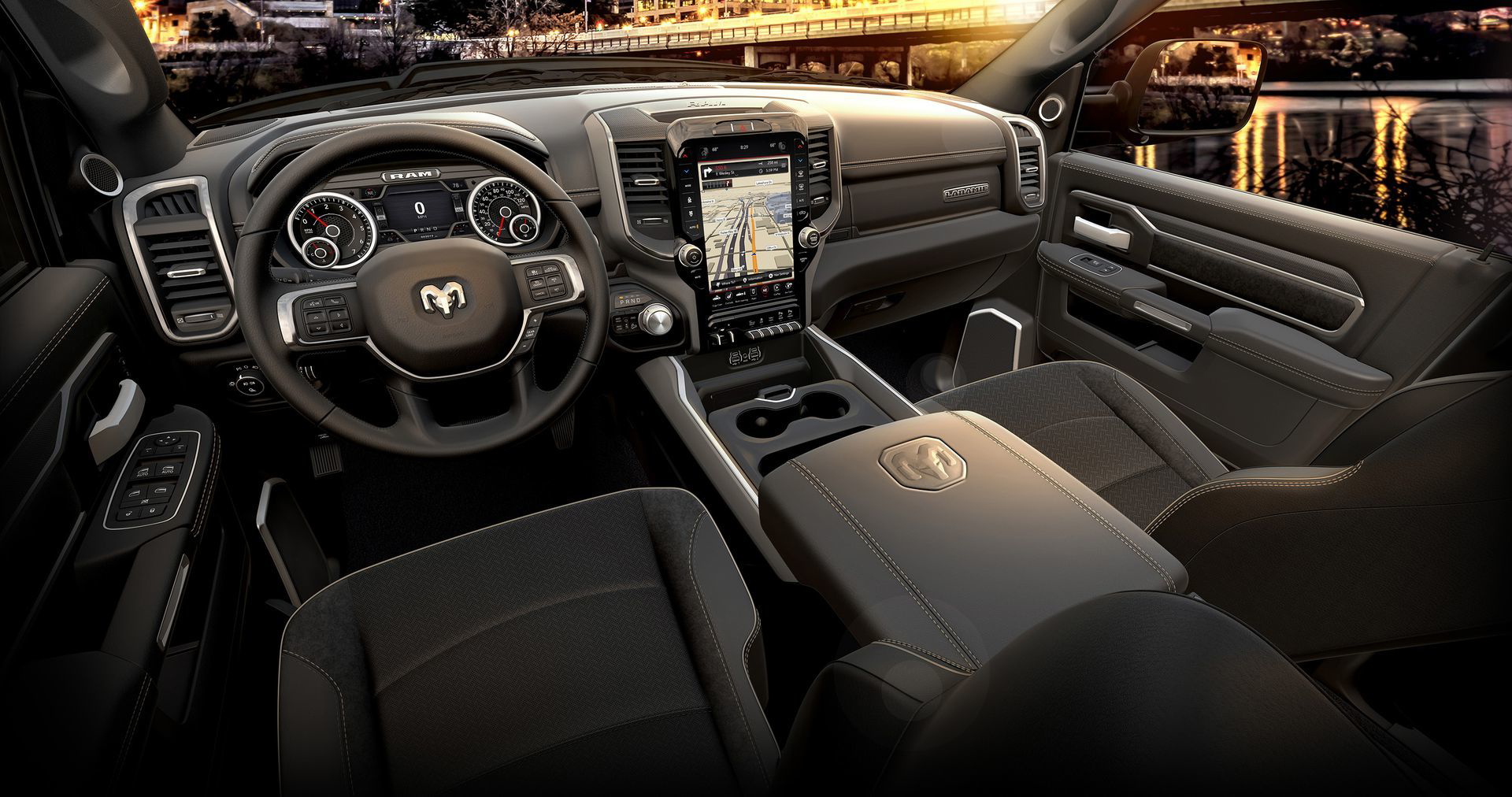 2019 Ram Heavy Duty Laramie Sport Black Standard Console 12 In