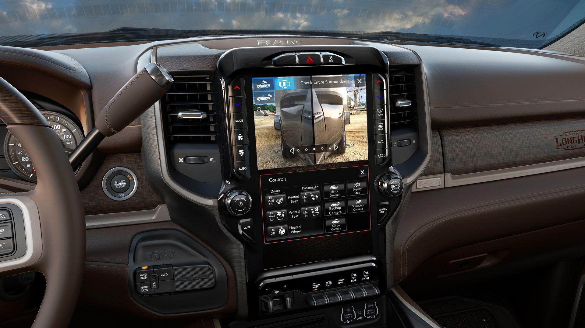 2019 Ram Heavy Duty Uconnect 4c Split Screen Trailer Hookup