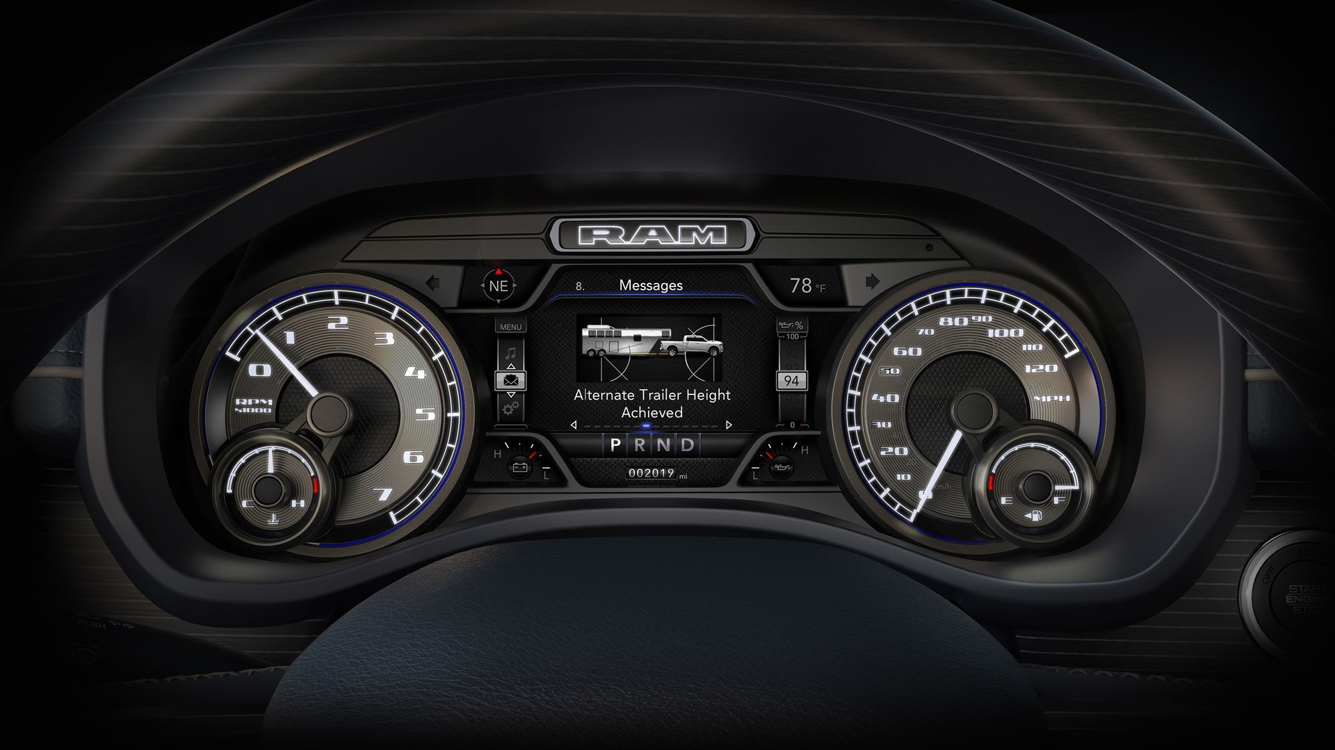 2019 Ram Heavy Duty Cluster
