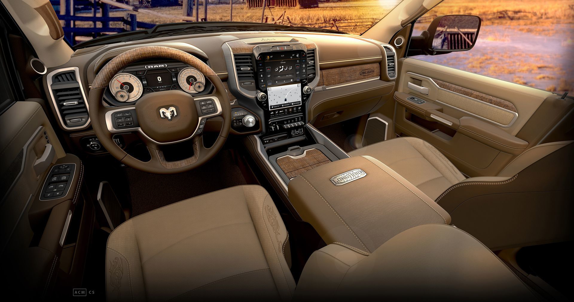 2019 Ram Heavy Duty Longhorn Mountain Light Mountain Brown 12 In