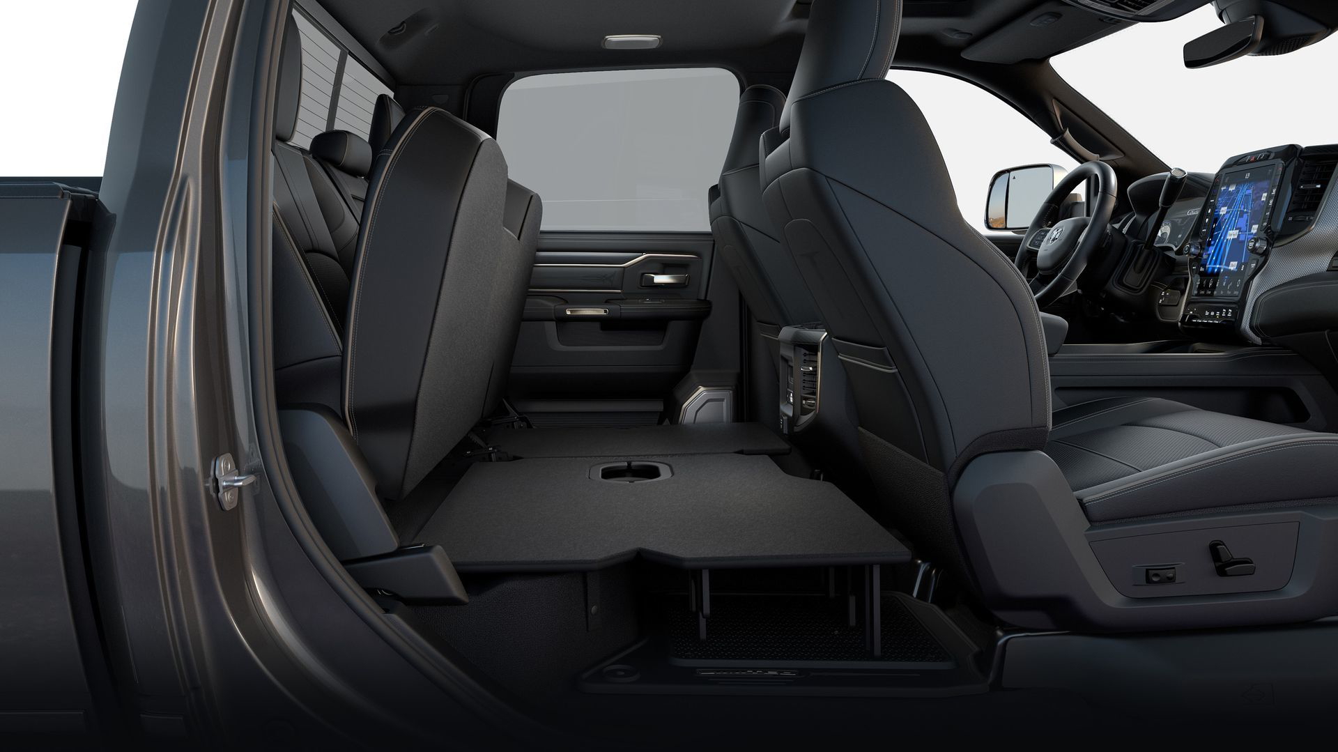 2019 Ram Heavy Duty Crew Cab Rear Seat Profile Flat Load Floor