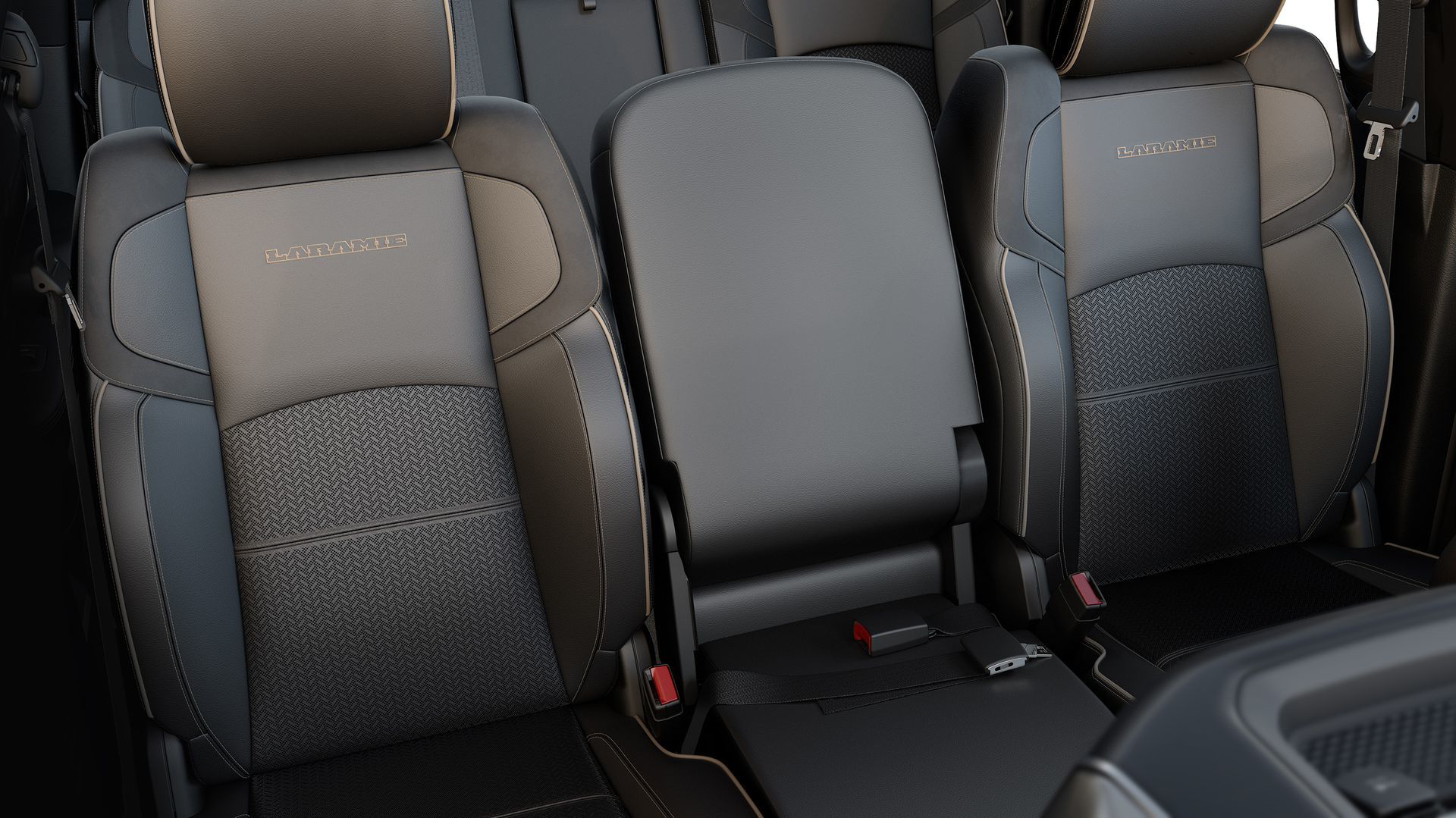 2019 Ram Heavy Duty Leather Bench Console Up