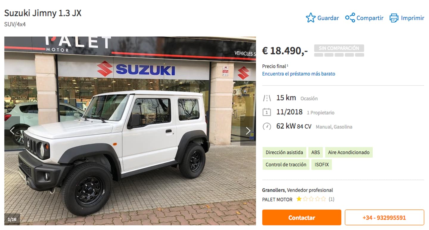 La especulación llega al Jimny: ante la gran demanda hay quien lo está vendiendo con un precio mayor | Diariomotor