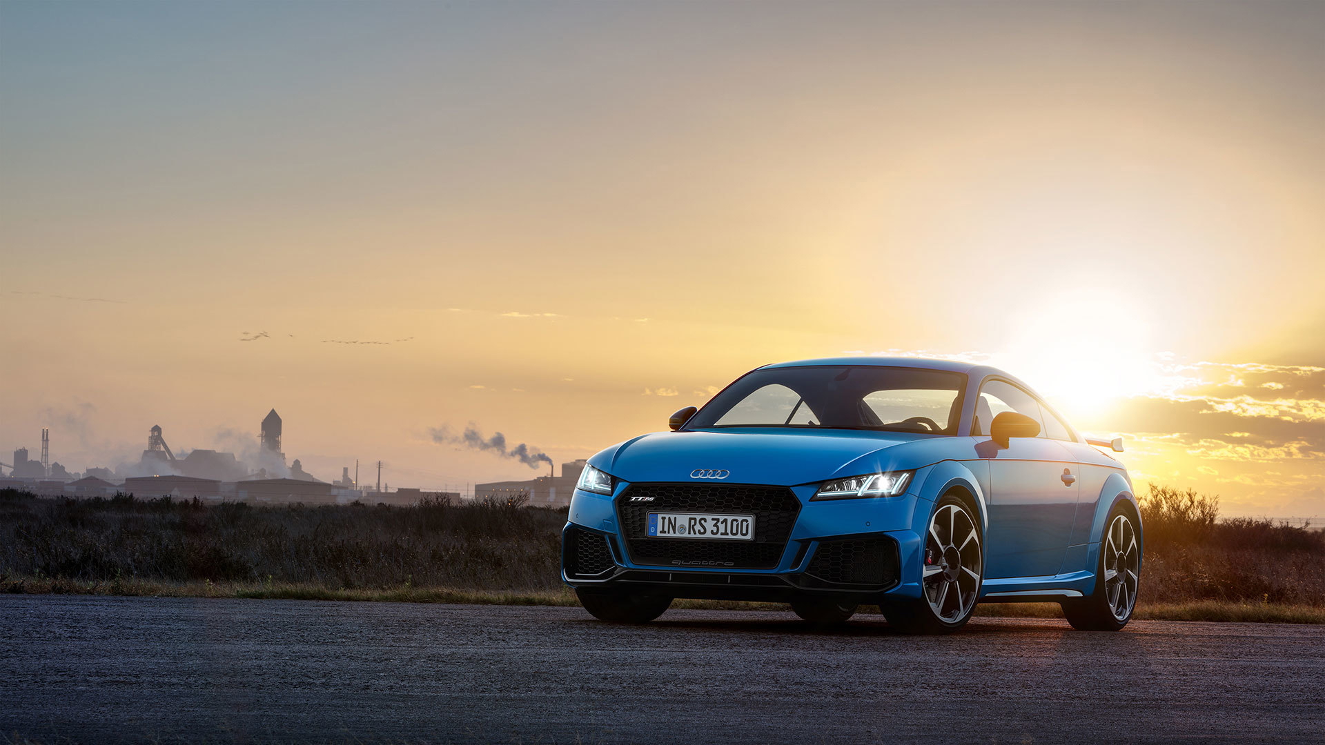 Audi Tt Rs 2019 Azul Exterior Movimiento 07
