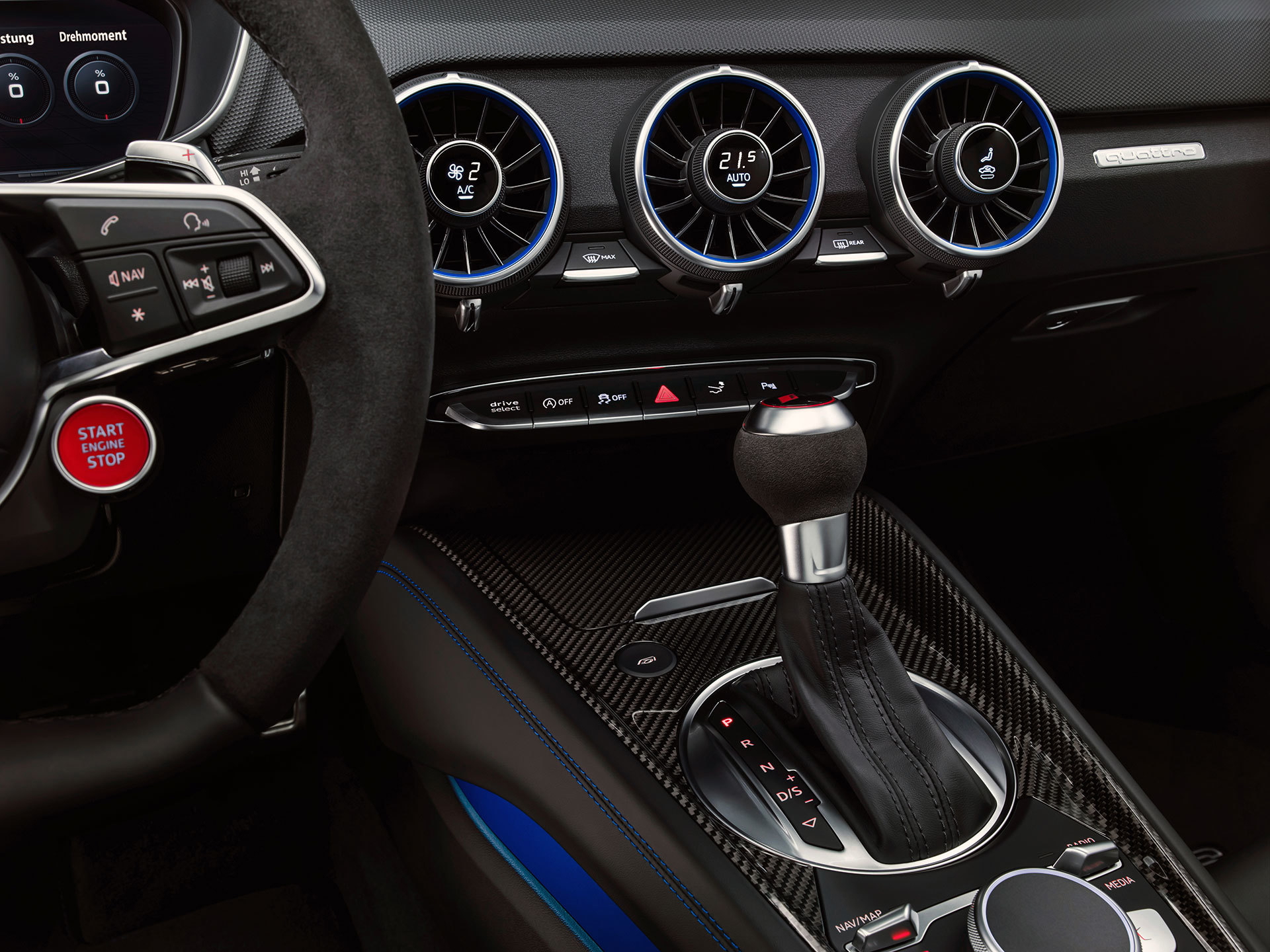 Audi Tt Rs 2019 Azul Interior 03