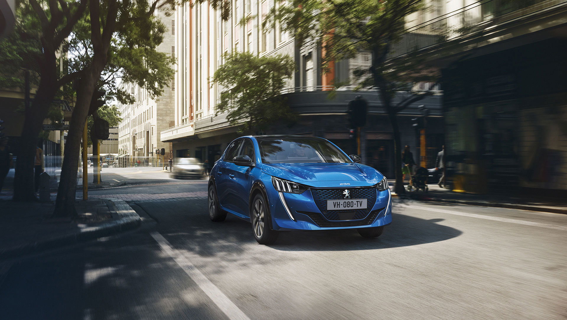 Peugeot E 208 2019 Azul Exterior 02