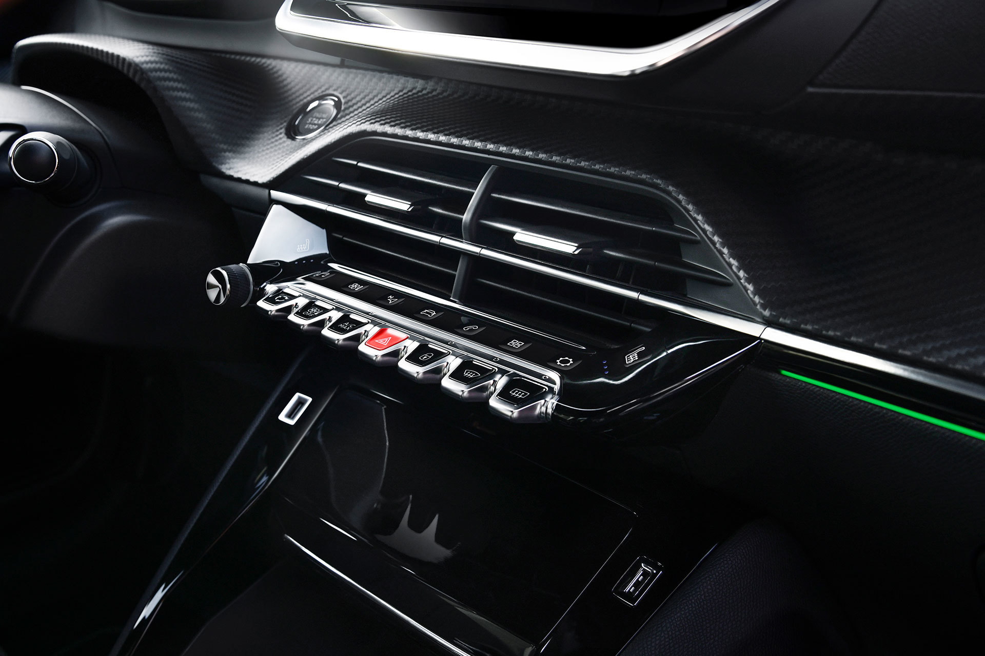 Peugeot E 208 2019 Azul Interior 01