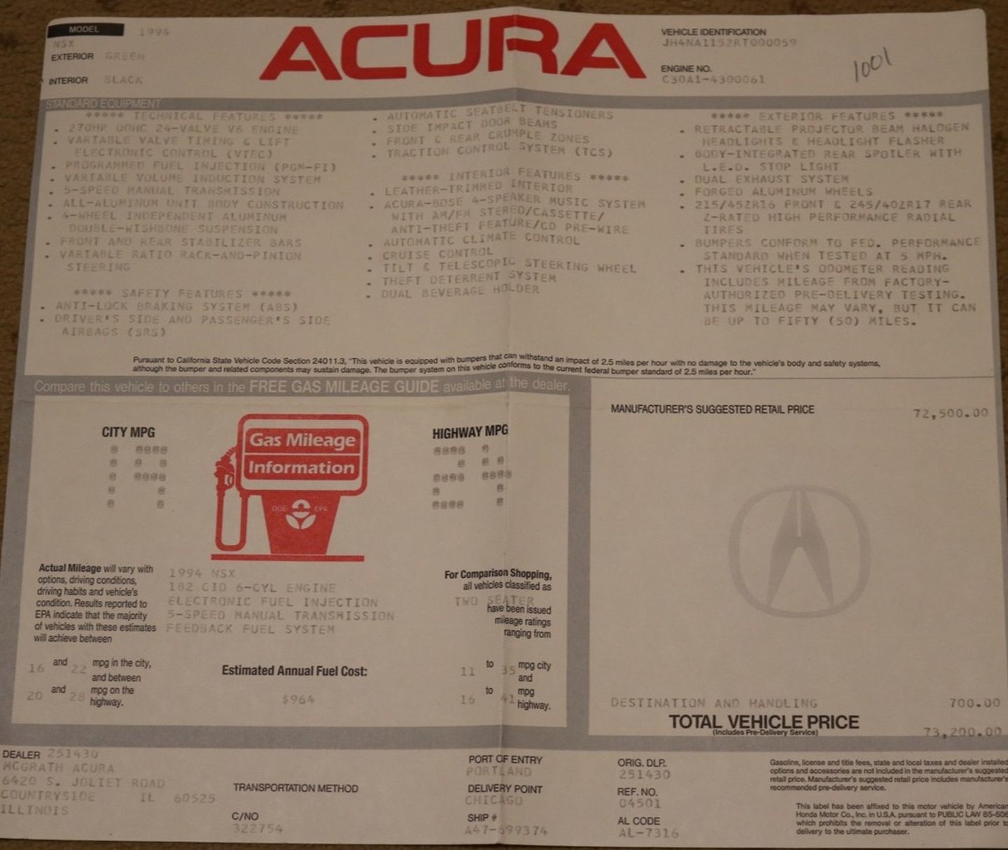 Honda Nsx Subasta 14